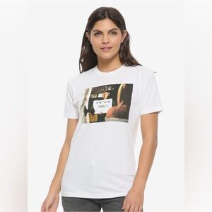 LOVEACTUALLY “TO ME YOU ARE PERFECT” TEE - WHITE MULTI SIZES (NEW WITH TAGS) A15